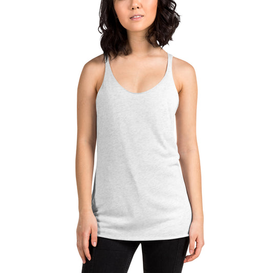 front image, racerback tank top, next level tank top